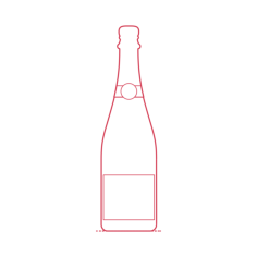 Objects Beverage Containers Champagne Bottle 750Ml Standard Tracing Svg Vector, Free Vectors File